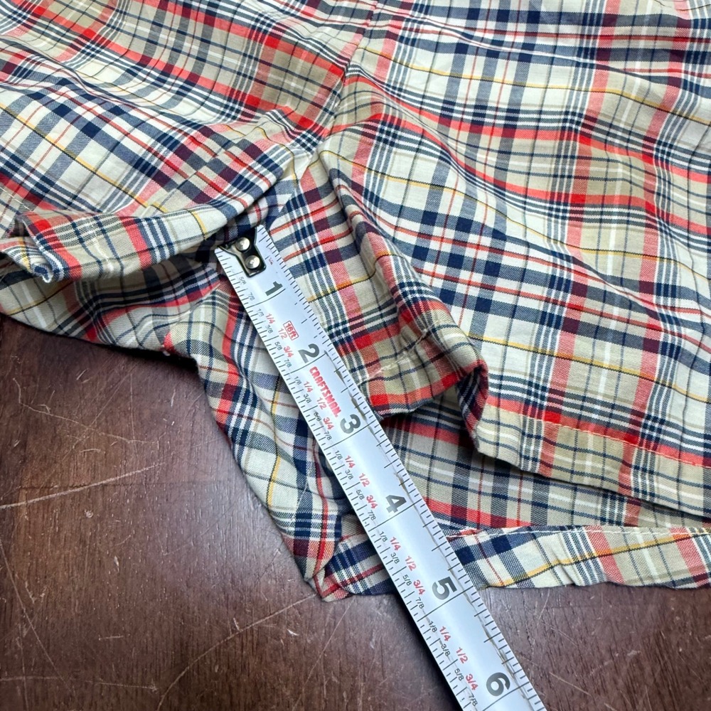 Lord Jeff Plaid Shorts Women S Multicolor Vintage Preppy Buckle Detail USA Made - Picture 8 of 8